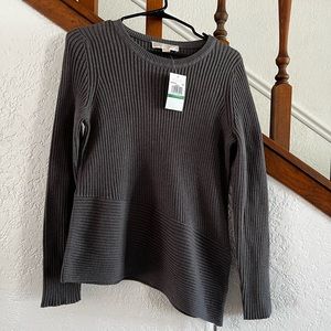 Michael Kors Asymmetric Hem Side Zip Sweater